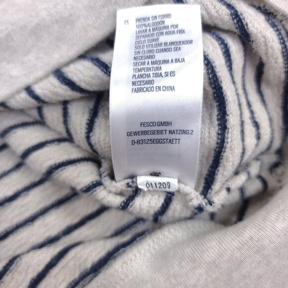 Fossil Sweater Mens Large Tan Crewneck Long Sleeve Pullover Striped Essential - Picture 8 of 8